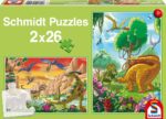 Puzzle 2x26 Teile Dinosaurierfreunde 56119