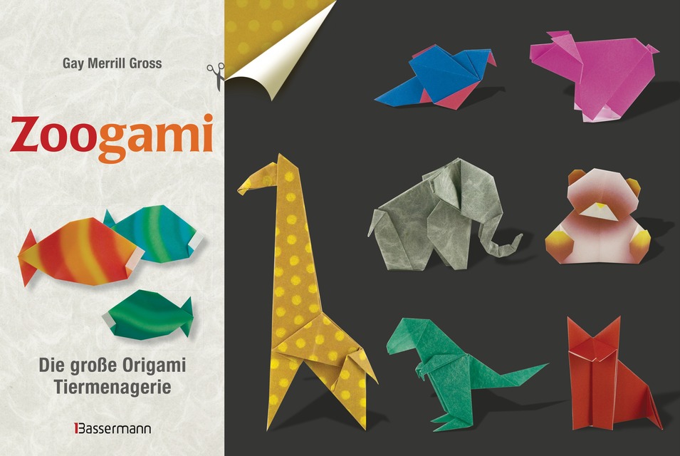 Zoogami-Set. Die große Origami-Tiermenagerie, mit 64 Blatt bedrucktes Faltpapier