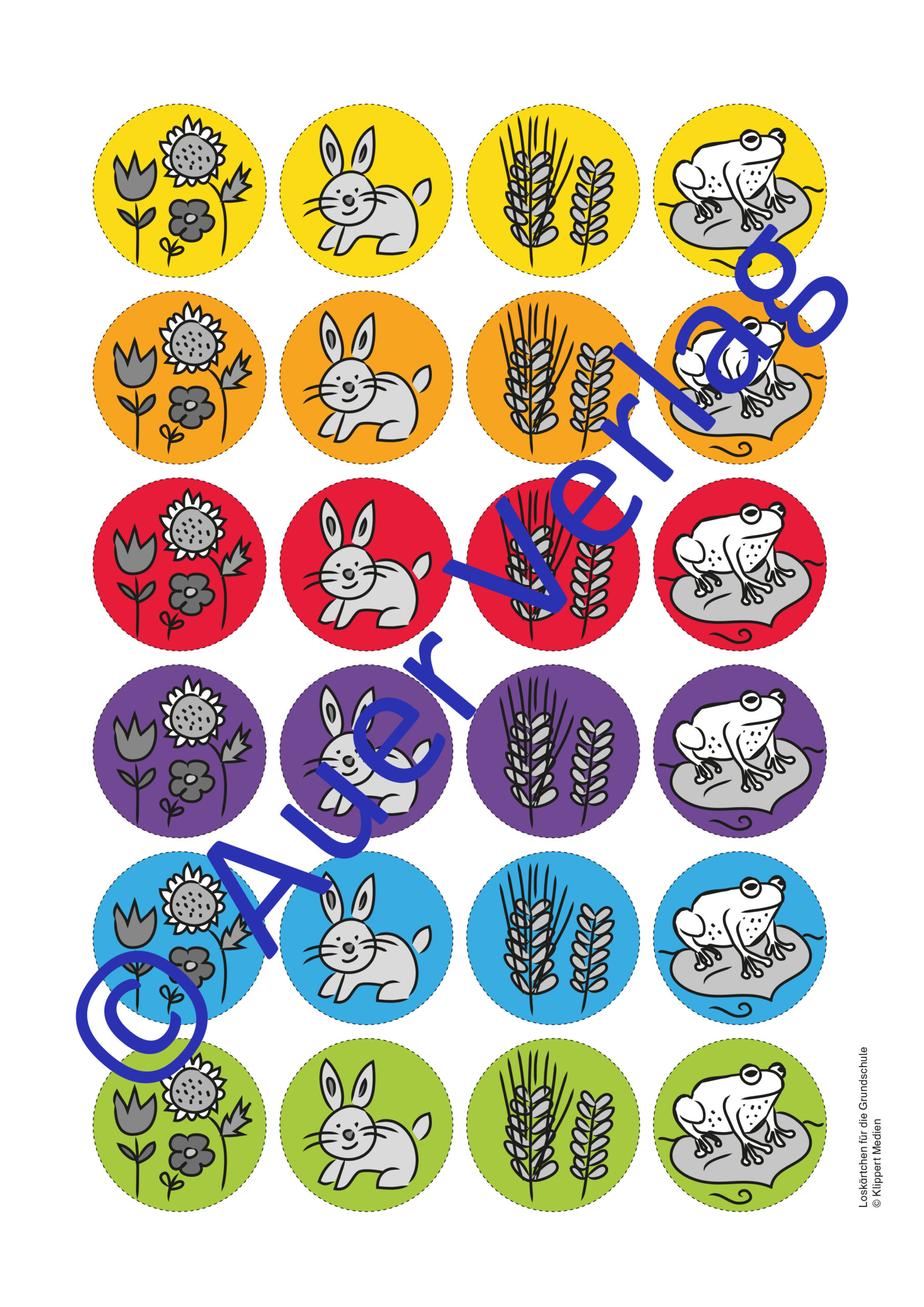 Loskärtchen für die Grundschule. Lerngruppen kreativ bilden - mit thematischen Motiven zu allen Fächern (1. bis 4. Klasse) – Bild 4